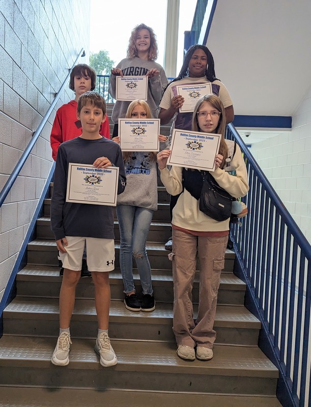 HCMS September 2023 Students of the Month Halifax County Middle School