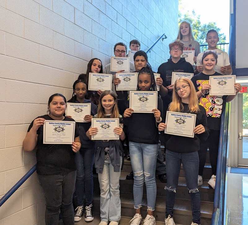 HCMS September 2023 Students of the Month | Halifax County Middle School